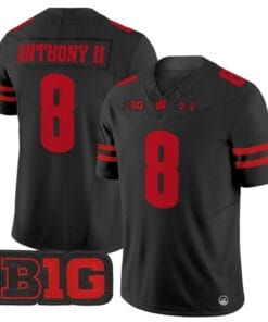 Vinny Anthony II Jersey #8 Wisconsin Badgers Vapor Football Stitched Black