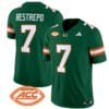 Xavier Restrepo Jersey #7 Miami Hurricanes Vapor Football Stitched Green