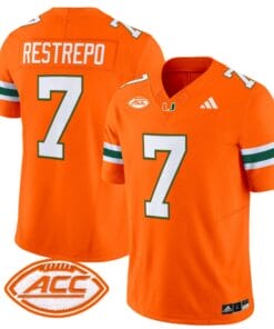 Xavier Restrepo Jersey #7 Miami Hurricanes Vapor Football Stitched Orange
