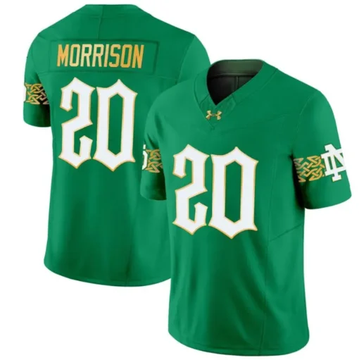 Custom Notre Dame Jersey Name and Number Fighting Irish 2024 Vapor Limited College Football Green