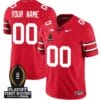 Custom Ohio State Buckeyes Jersey Playoff First Round Patch Football Scarlet