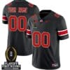Custom Ohio State Buckeyes Jersey Playoff First Round Patch Football Black