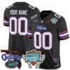 Custom Florida Gators Jersey 2025 Gasparilla Bowl Patch Football Black