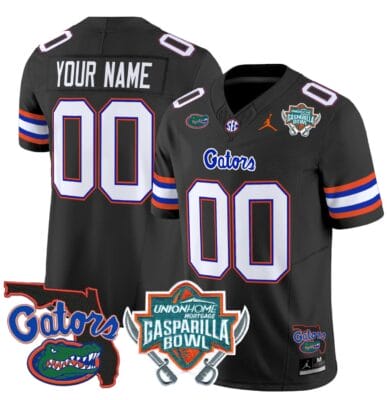 Custom Florida Gators Jersey 2025 Gasparilla Bowl Patch Football Black