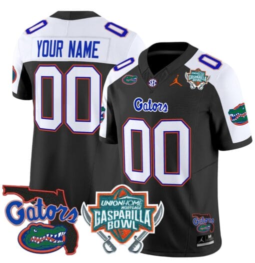 Custom Florida Gators Jersey 2025 Gasparilla Bowl Patch Football Black Alternate