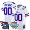 Custom Florida Gators Jersey 2025 Gasparilla Bowl Patch Football White