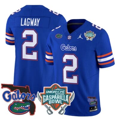 DJ Lagway Jersey #2 Florida Gators 2025 Gasparilla Bowl Patch Royal