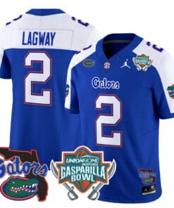 DJ Lagway Jersey #2 Florida Gators 2025 Gasparilla Bowl Patch Royal Alternate