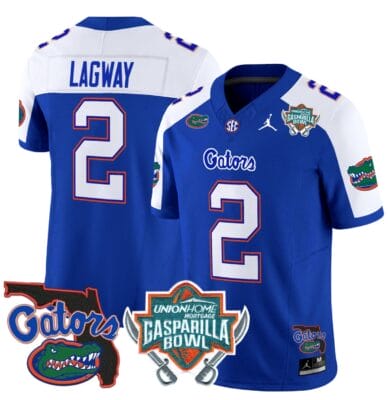 DJ Lagway Jersey #2 Florida Gators 2025 Gasparilla Bowl Patch Royal Alternate