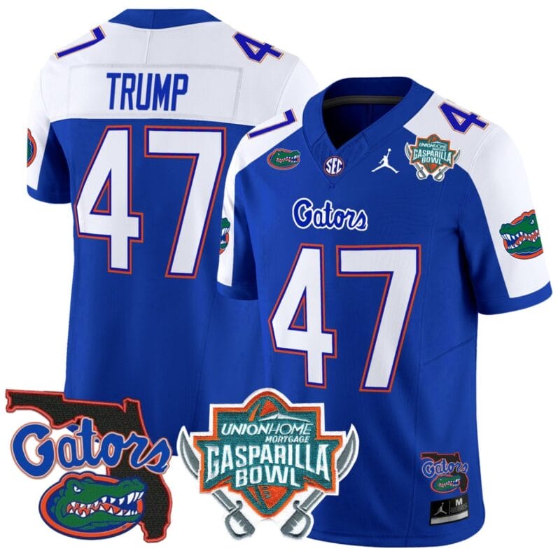 Donald Trump Jersey #47 Florida Gators 2025 Gasparilla Bowl Patch Royal Alternate