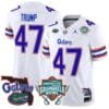 Donald Trump Jersey #47 Florida Gators 2025 Gasparilla Bowl Patch White