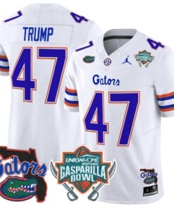 Donald Trump Jersey #47 Florida Gators 2025 Gasparilla Bowl Patch White
