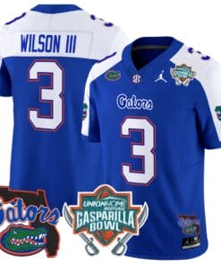 Eugene Wilson III Jersey #3 Florida Gators 2025 Gasparilla Bowl Patch Royal Alternate