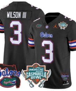 Eugene Wilson III Jersey #3 Florida Gators 2025 Gasparilla Bowl Patch Black