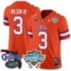 Eugene Wilson III Jersey #3 Florida Gators 2025 Gasparilla Bowl Patch Orange