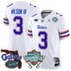 Eugene Wilson III Jersey #3 Florida Gators 2025 Gasparilla Bowl Patch White