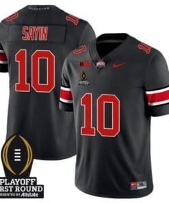 Julian Sayin Jersey #10 Ohio State Buckeyes Playoff First Round Patch Black
