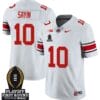 Julian Sayin Jersey #10 Ohio State Buckeyes Playoff First Round Patch White