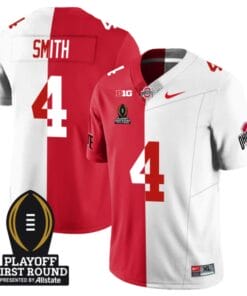 Jeremiah Smith Jersey #4 Ohio State Buckeyes Playoff First Round Patch Split