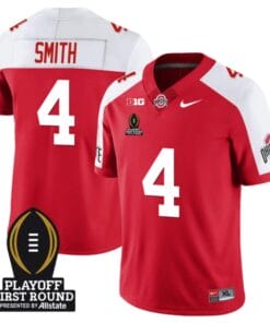 Jeremiah Smith Jersey #4 Ohio State Buckeyes Playoff First Round Patch Alternate
