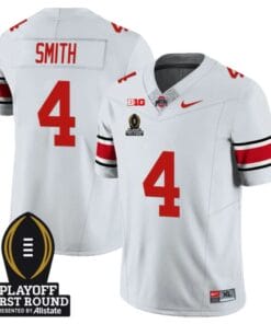 Jeremiah Smith Jersey #4 Ohio State Buckeyes Playoff First Round Patch White