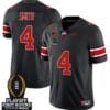 Jeremiah Smith Jersey #4 Ohio State Buckeyes Playoff First Round Patch Black