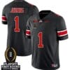 Quinshon Judkins Jersey #1 Ohio State Buckeyes Playoff First Round Patch Black