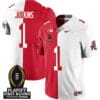 Quinshon Judkins Jersey #1 Ohio State Buckeyes Playoff First Round Patch Split