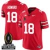 Will Howard Jersey #18 Ohio State Buckeyes Playoff First Round Patch Scarlet
