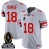 Will Howard Jersey #18 Ohio State Buckeyes Playoff First Round Patch Gray