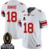 Will Howard Jersey #18 Ohio State Buckeyes Playoff First Round Patch White