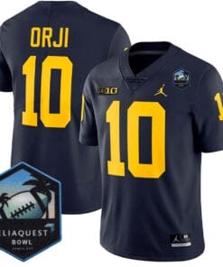 Alex Orji Jersey #10 Michigan Wolverines ReliaQuest Bowl Patch Vapor All Stitched