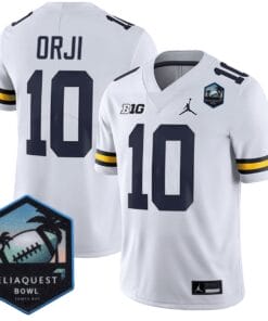 Alex Orji Jersey #10 Michigan Wolverines ReliaQuest Bowl Patch Vapor All Stitched