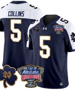 Beaux Collins Jersey #5 Notre Dame 2024 Sugar Bowl Patch V2 All Sitched 10 Beaux Collins Jersey #5 Notre Dame 2024 Sugar Bowl Patch V2 All Sitched