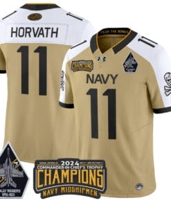 Blake Horvath Jersey #11 Navy Midshipmen Commander-in-chief's Trophy All Stitched
