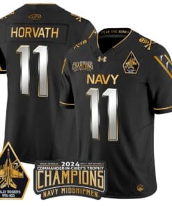 Blake Horvath Jersey #11 Navy Midshipmen Commander-in-chief's Trophy All Stitched