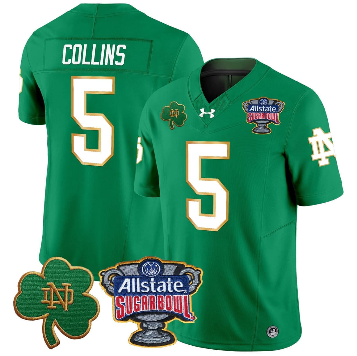 Beaux Collins Jersey #5 Notre Dame 2024 Sugar Bowl Patch V2 All Sitched 3 Beaux Collins Jersey #5 Notre Dame 2024 Sugar Bowl Patch V2 All Sitched