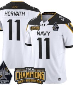 Blake Horvath Jersey #11 Navy Midshipmen Commander-in-chief's Trophy All Stitched