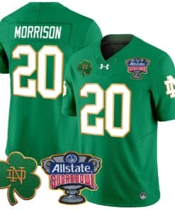 Benjamin Morrison Jersey #20 Notre Dame 2024 Sugar Bowl Patch V2 All Stitched