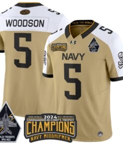 Braxton Woodson Jersey #5 Navy Midshipmen Commander-in-chief's Trophy All Sitched