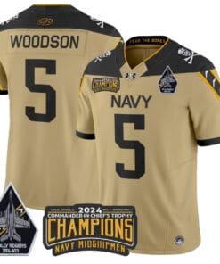 Braxton Woodson Jersey #5 Navy Midshipmen Commander-in-chief's Trophy All Sitched
