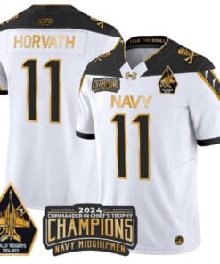 Blake Horvath Jersey #11 Navy Midshipmen Commander-in-chief's Trophy All Stitched