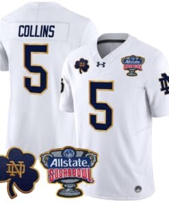 Beaux Collins Jersey #5 Notre Dame 2024 Sugar Bowl Patch V2 All Sitched 11 Beaux Collins Jersey #5 Notre Dame 2024 Sugar Bowl Patch V2 All Sitched