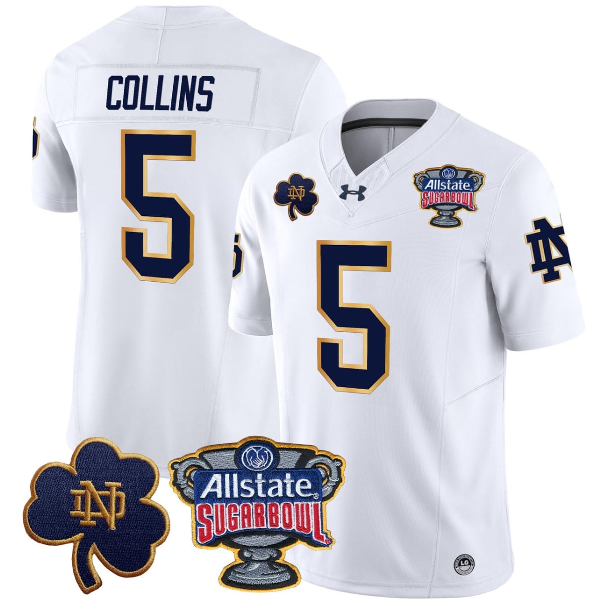 Beaux Collins Jersey #5 Notre Dame 2024 Sugar Bowl Patch V2 All Sitched 6 Beaux Collins Jersey #5 Notre Dame 2024 Sugar Bowl Patch V2 All Sitched