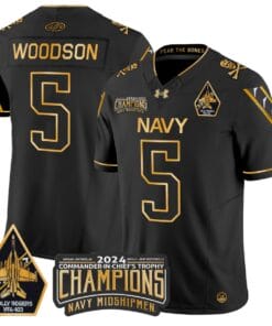 Braxton Woodson Jersey #5 Navy Midshipmen Commander-in-chief's Trophy All Sitched