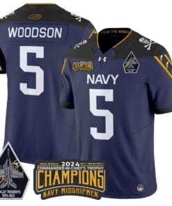 Braxton Woodson Jersey #5 Navy Midshipmen Commander-in-chief's Trophy All Sitched