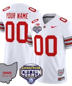 Custom Ohio State Buckeyes Jersey Name, Number Cotton Bowl Patch All Stitched