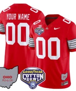 Custom Ohio State Buckeyes Jersey Name, Number Cotton Bowl Patch All Stitched