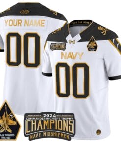 Custom Navy Midshipmen Jersey Commander-in-chief's Trophy Champions Alternate All Stitched