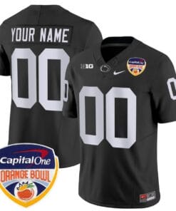 Custom Penn State Nittany Lions Jersey Name, Number Orange Bowl Patch Stitched All Alternate 9 Custom Penn State Jersey Name, Number Orange Bowl Patch Stitched All Alternate